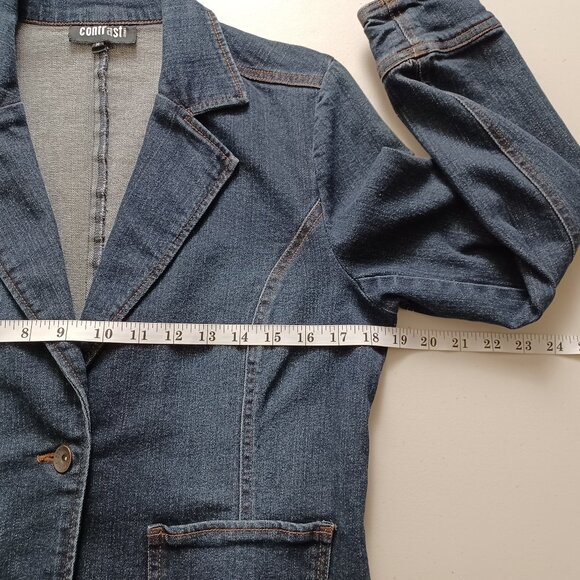 Contrast Jeans Denim Jacket - Picture 11 of 16